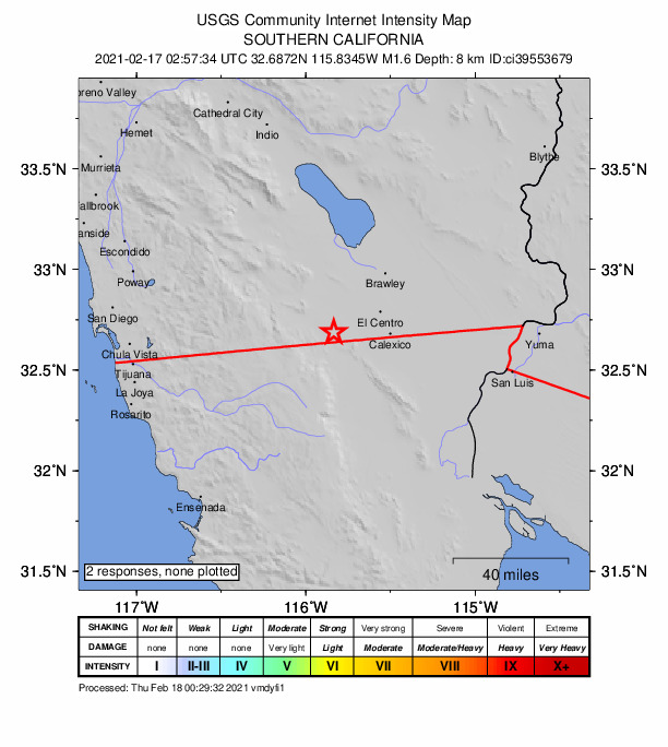 Did You Feel It? map: shaking reported by the public