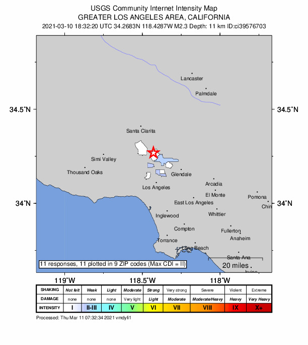 Did You Feel It? map: shaking reported by the public