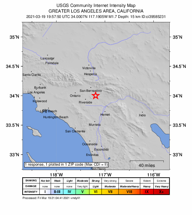 Did You Feel It? map: shaking reported by the public