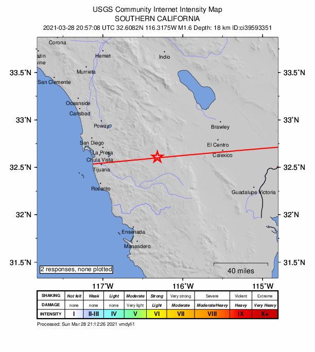Did You Feel It? map: shaking reported by the public