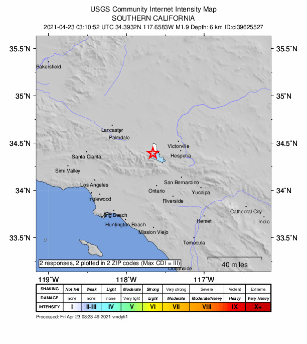 Did You Feel It? map: shaking reported by the public