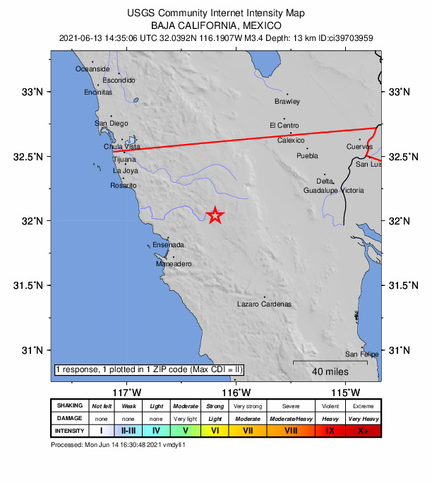 Did You Feel It? map: shaking reported by the public