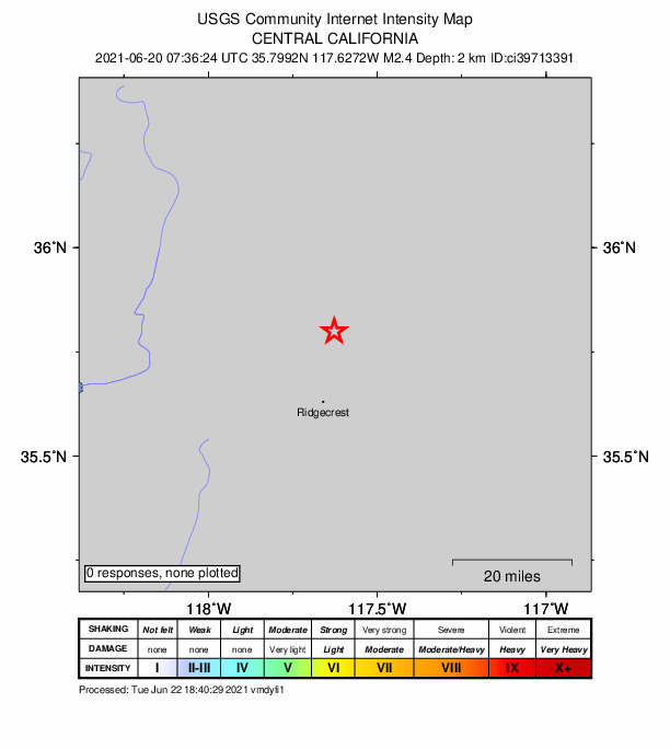 Did You Feel It? map: shaking reported by the public