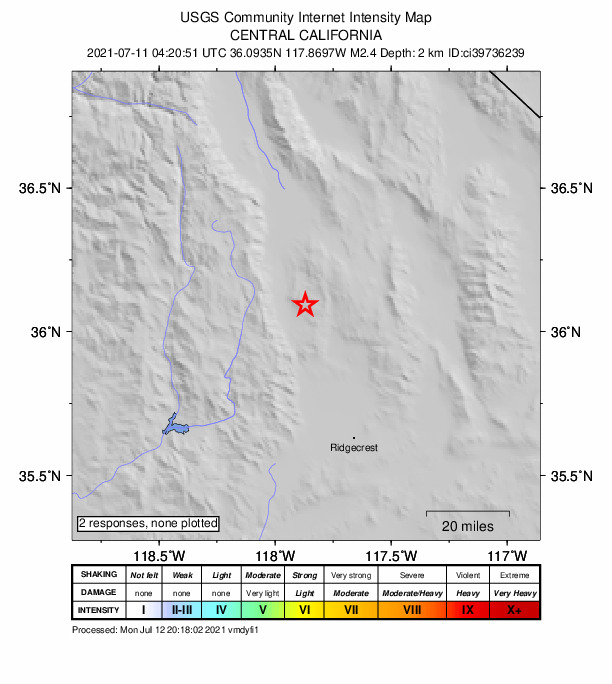 Did You Feel It? map: shaking reported by the public