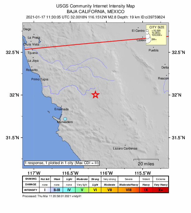 Did You Feel It? map: shaking reported by the public