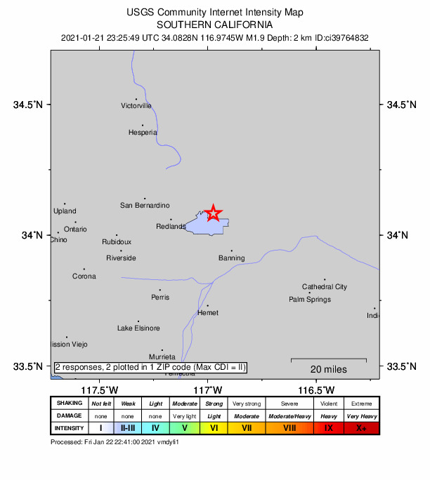 Did You Feel It? map: shaking reported by the public