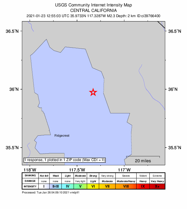 Did You Feel It? map: shaking reported by the public