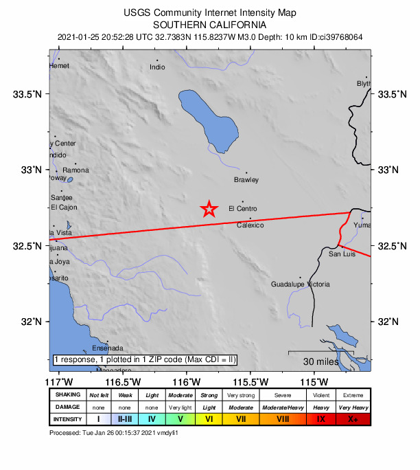 Did You Feel It? map: shaking reported by the public