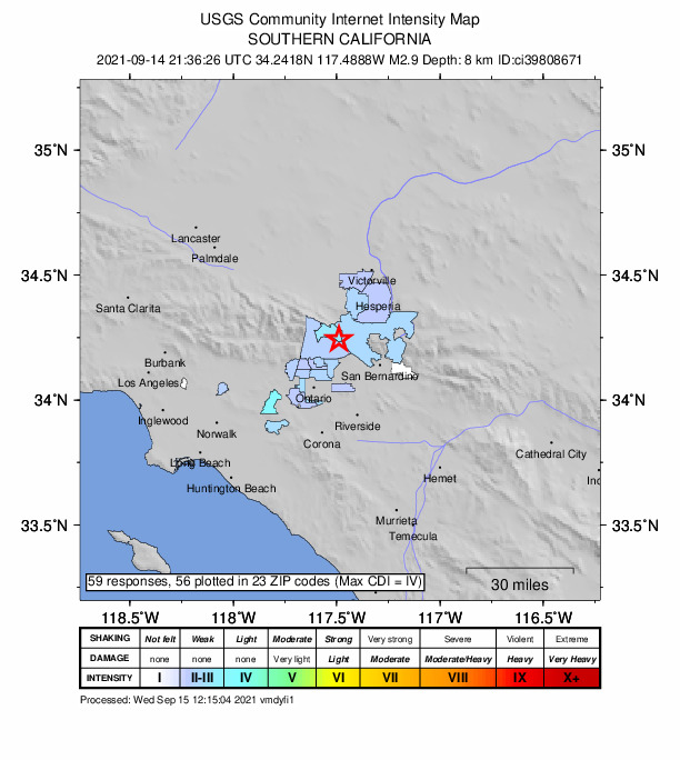 Did You Feel It? map: shaking reported by the public