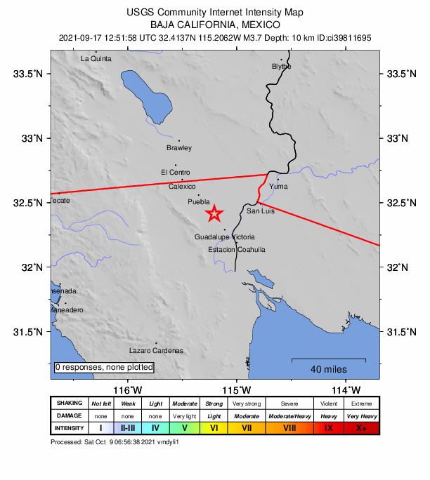 Did You Feel It? map: shaking reported by the public