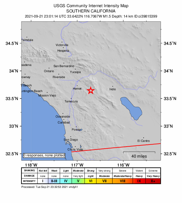 Did You Feel It? map: shaking reported by the public
