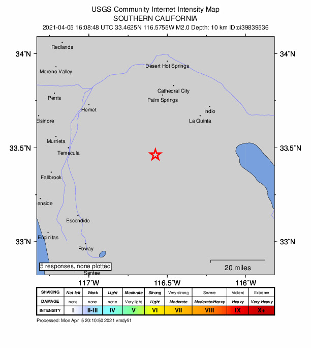 Did You Feel It? map: shaking reported by the public