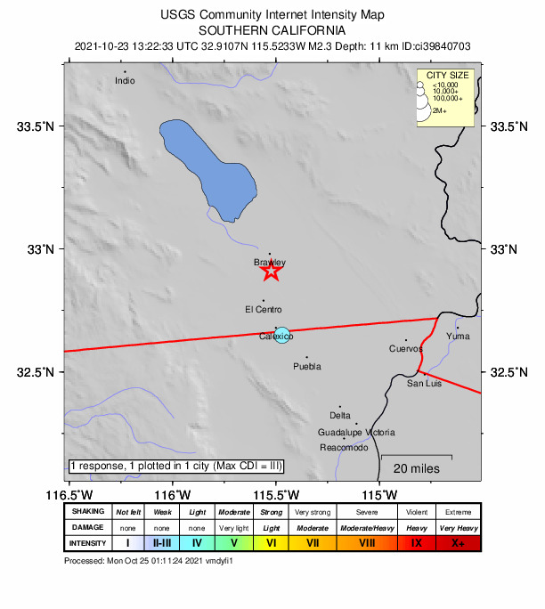 Did You Feel It? map: shaking reported by the public