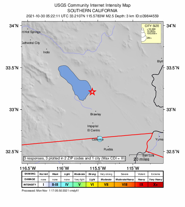Did You Feel It? map: shaking reported by the public
