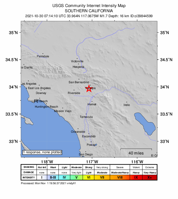 Did You Feel It? map: shaking reported by the public
