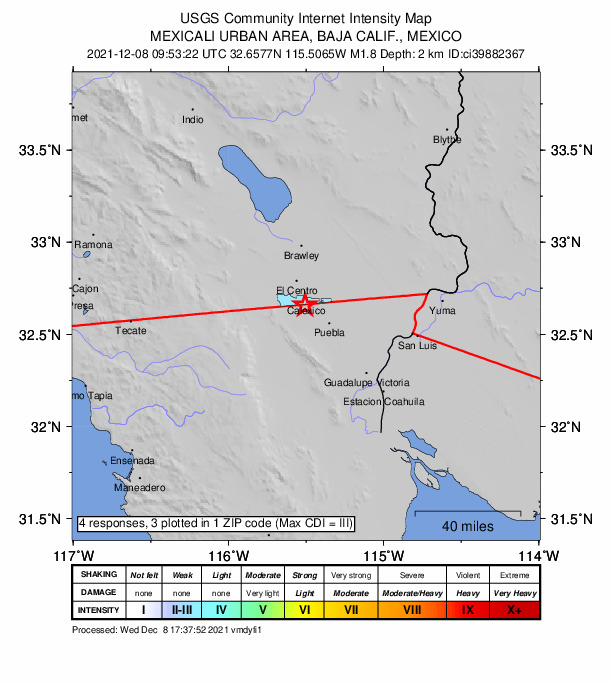 Did You Feel It? map: shaking reported by the public
