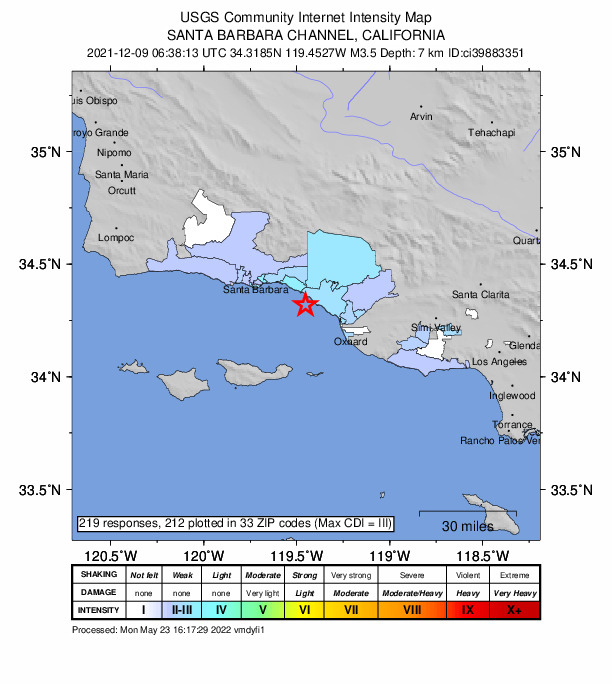 Did You Feel It? map: shaking reported by the public