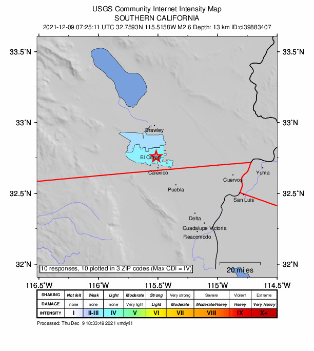 Did You Feel It? map: shaking reported by the public