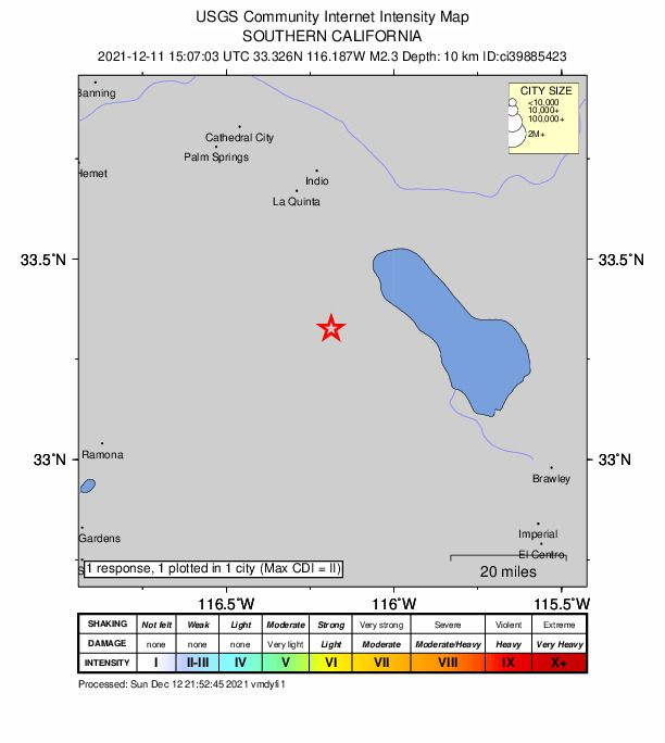 Did You Feel It? map: shaking reported by the public