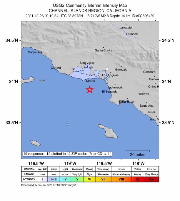 Did You Feel It? map: shaking reported by the public