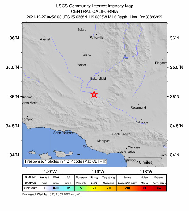 Did You Feel It? map: shaking reported by the public