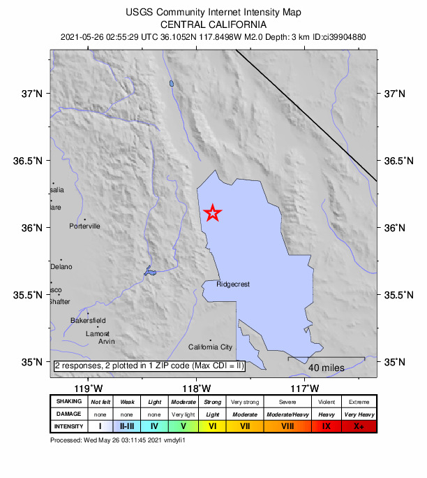 Did You Feel It? map: shaking reported by the public