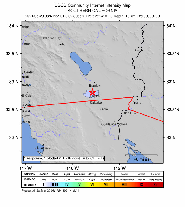 Did You Feel It? map: shaking reported by the public