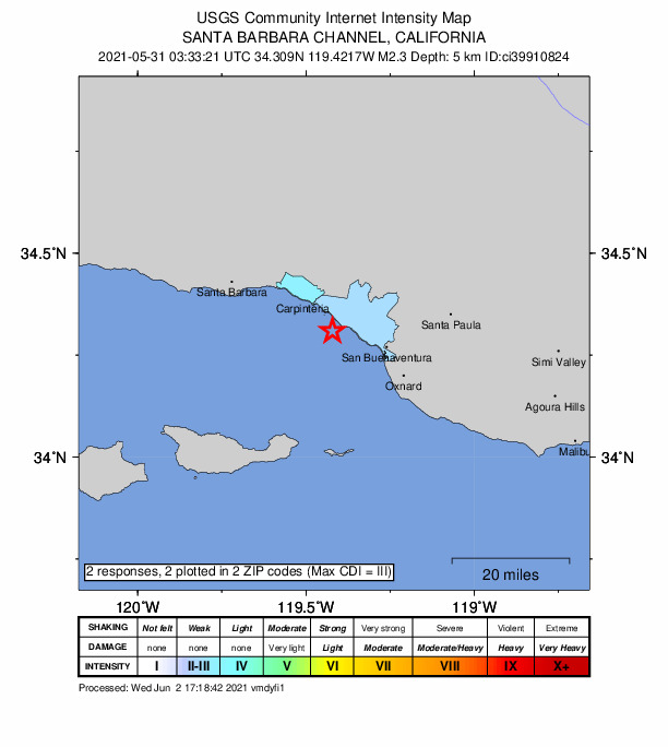 Did You Feel It? map: shaking reported by the public