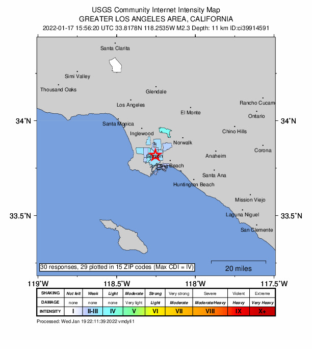 Did You Feel It? map: shaking reported by the public