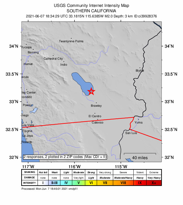 Did You Feel It? map: shaking reported by the public