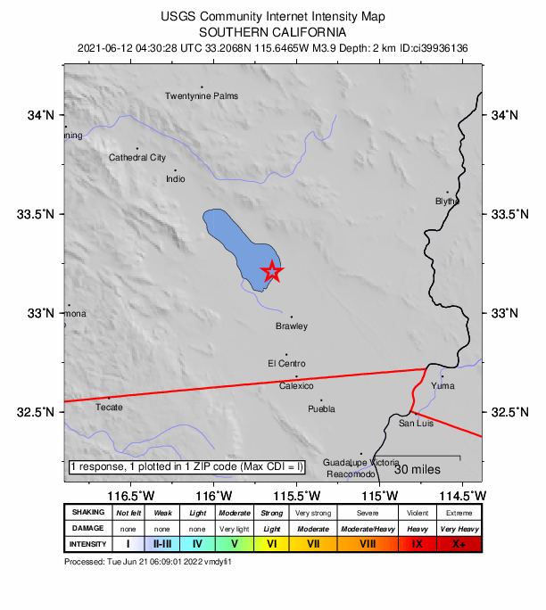 Did You Feel It? map: shaking reported by the public
