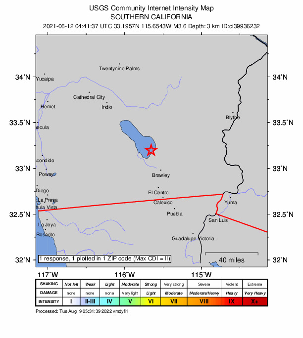 Did You Feel It? map: shaking reported by the public
