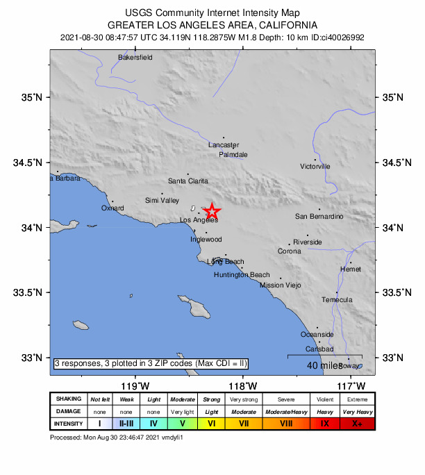 Did You Feel It? map: shaking reported by the public