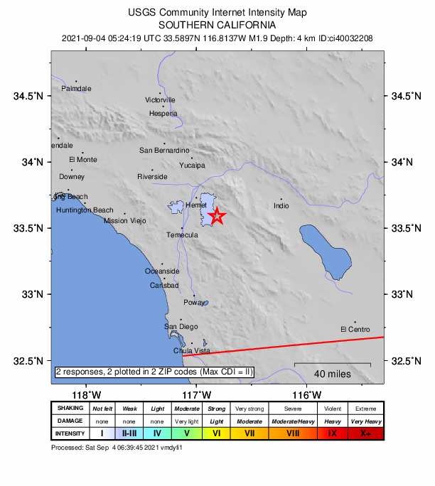 Did You Feel It? map: shaking reported by the public
