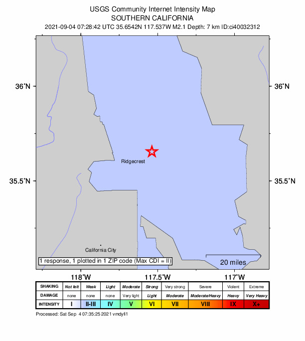 Did You Feel It? map: shaking reported by the public
