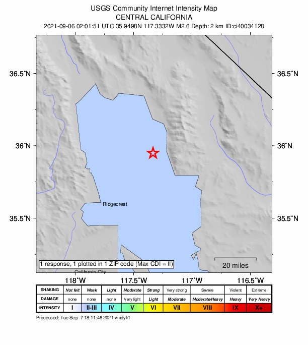 Did You Feel It? map: shaking reported by the public