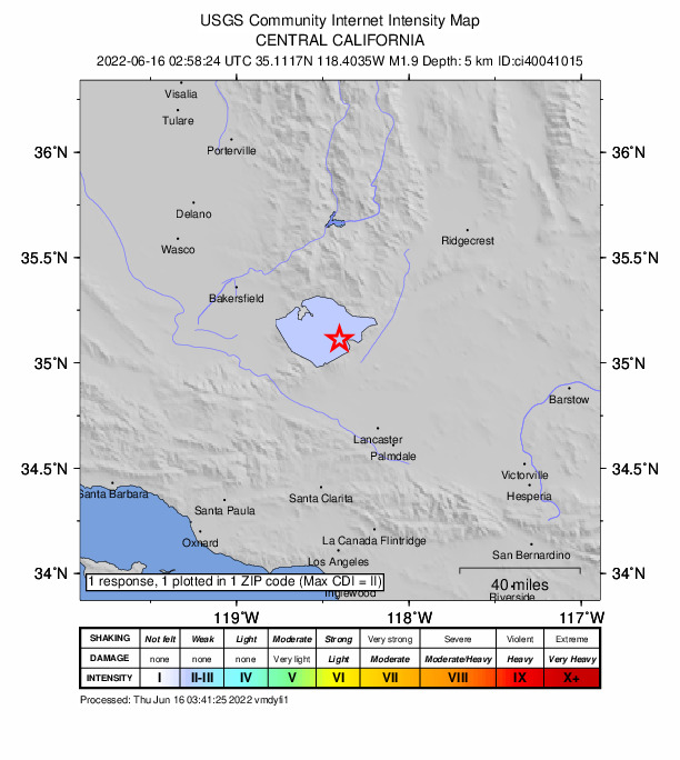 Did You Feel It? map: shaking reported by the public