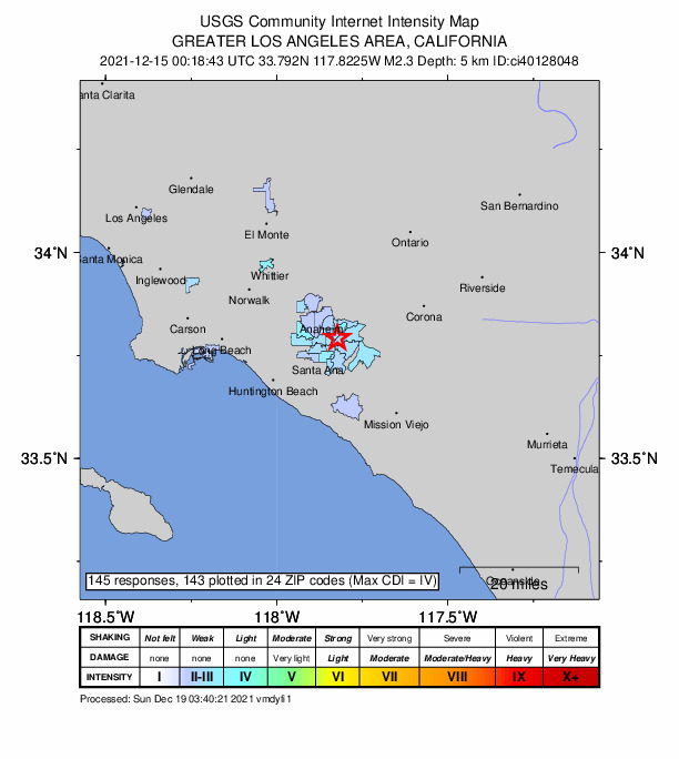 Did You Feel It? map: shaking reported by the public