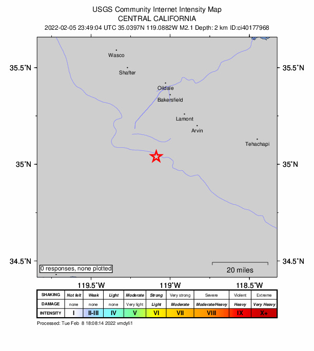 Did You Feel It? map: shaking reported by the public