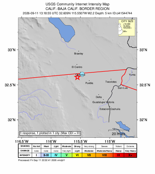 Did You Feel It? map: shaking reported by the public