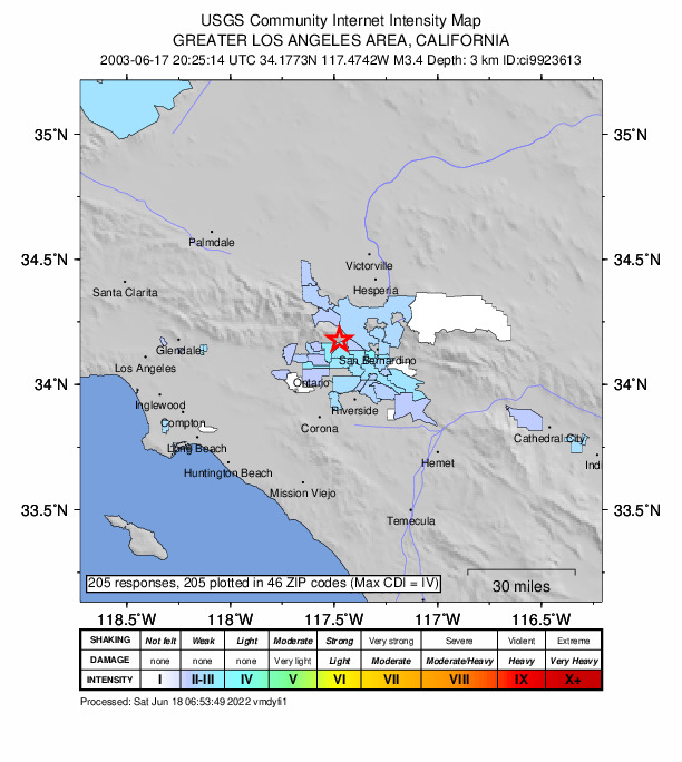 Did You Feel It? map: shaking reported by the public