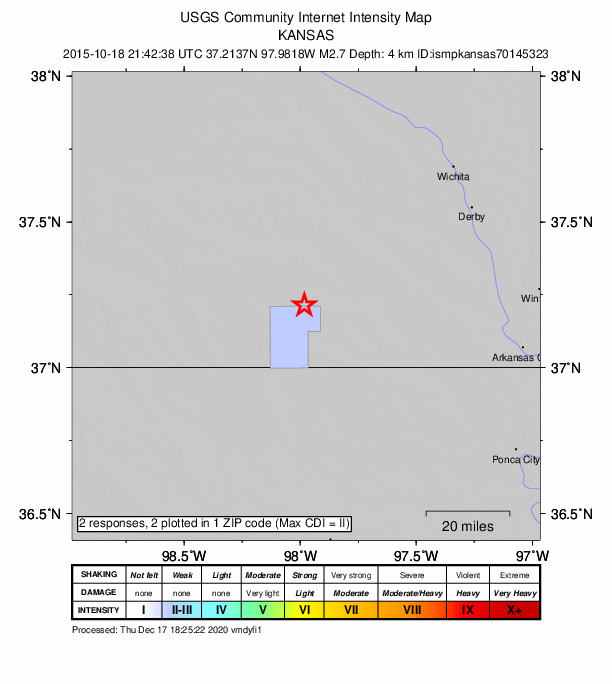Did You Feel It? map: shaking reported by the public