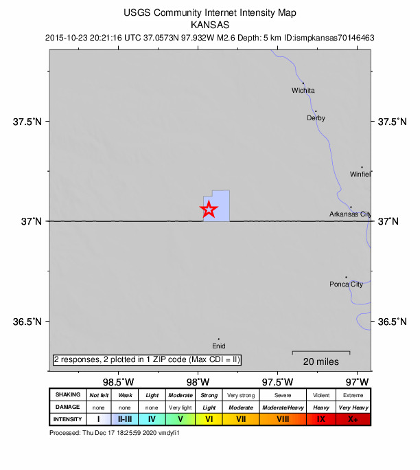 Did You Feel It? map: shaking reported by the public