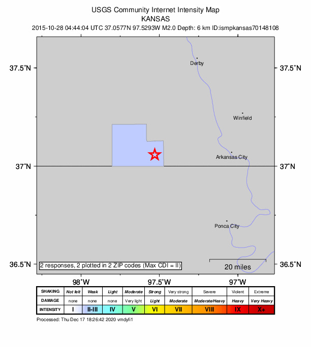 Did You Feel It? map: shaking reported by the public
