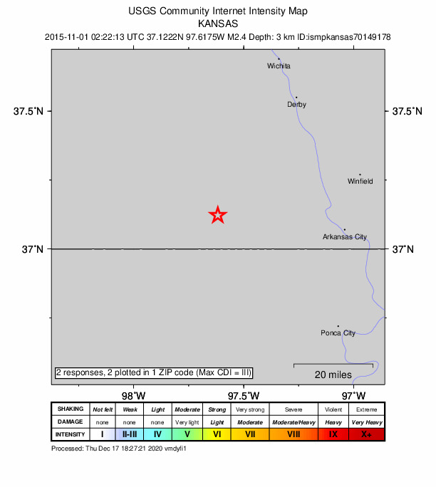 Did You Feel It? map: shaking reported by the public