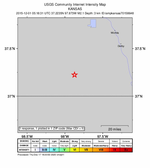 Did You Feel It? map: shaking reported by the public