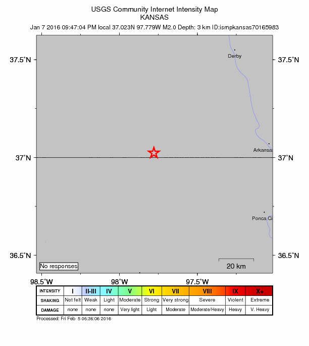 Did You Feel It? map: shaking reported by the public