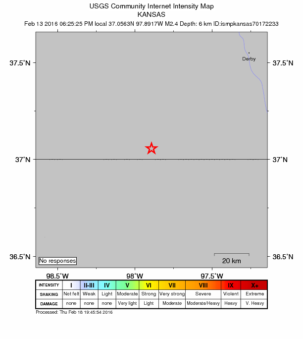 Did You Feel It? map: shaking reported by the public