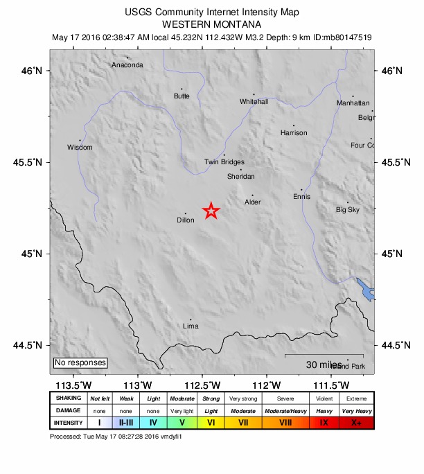Did You Feel It? map: shaking reported by the public