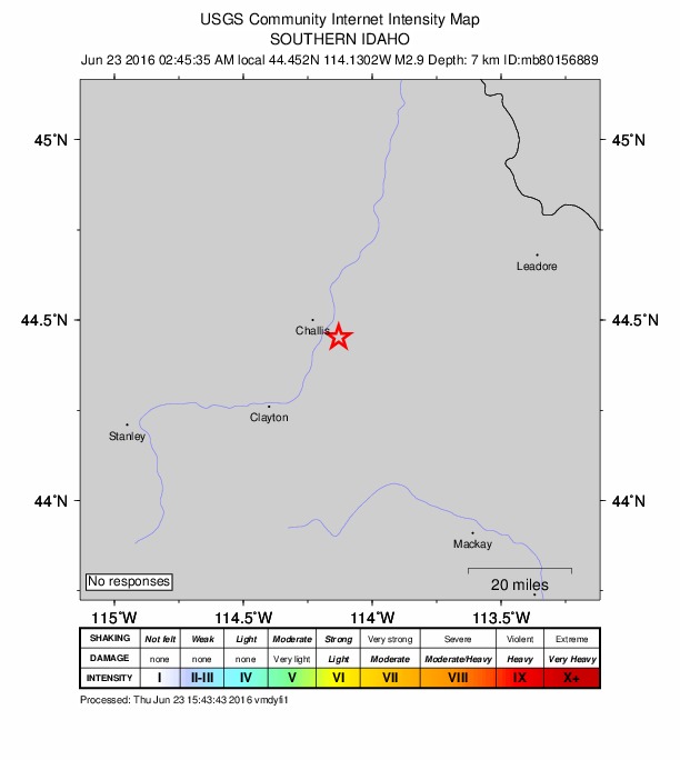 Did You Feel It? map: shaking reported by the public